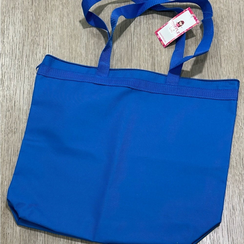 Ruffle Girl.  Everyday Royal Blue Tote Bag 17.5”x16” (#50)